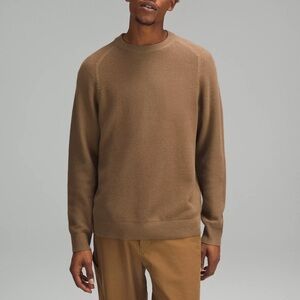 LULULEMON textured knit crewneck sweater brown size L
